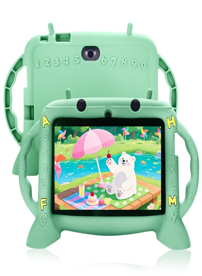 MengDash Kids Tablet 7 inch Android 11 for Toddler, 3GB RAM 32GB ROM Parental Control Dual Camera with Case for Educational (Mint Green) - Image 1